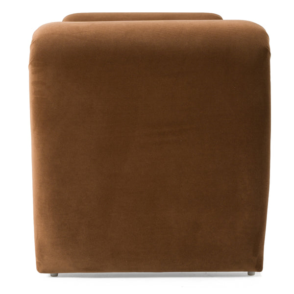 Divani Casa Bentley Modern Brown Velvet Bench Model VGAH-AG146-OT-BRN
