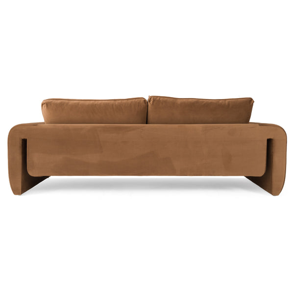 Divani Casa Bentley Modern Brown Velvet Sofa Model VGAH-AG146-3-BRN