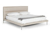 Modrest Bergeron Contemporary Cream Woven Fabric Bed Model VGODZW-20107-WHT-BED