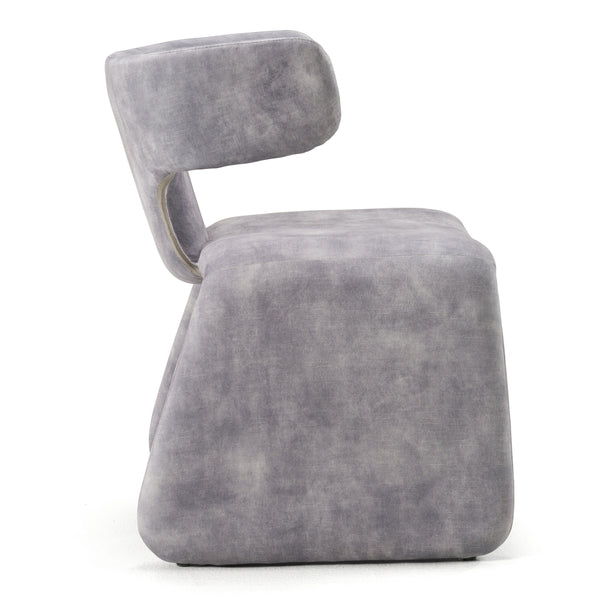 Modrest Bergman Modern Grey Blue Velvet Dining Chair Model VGEU-MC-7513CH-GRY