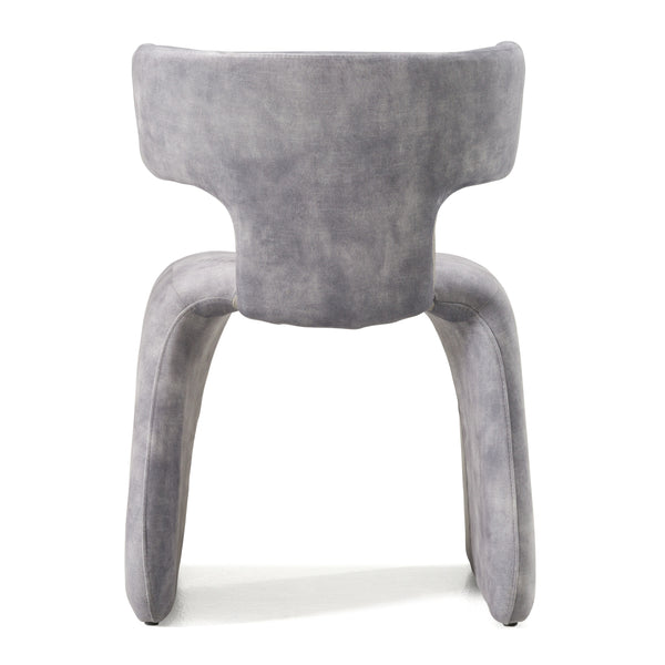 Bergman Modern Grey-Blue Velvet Dining Chair