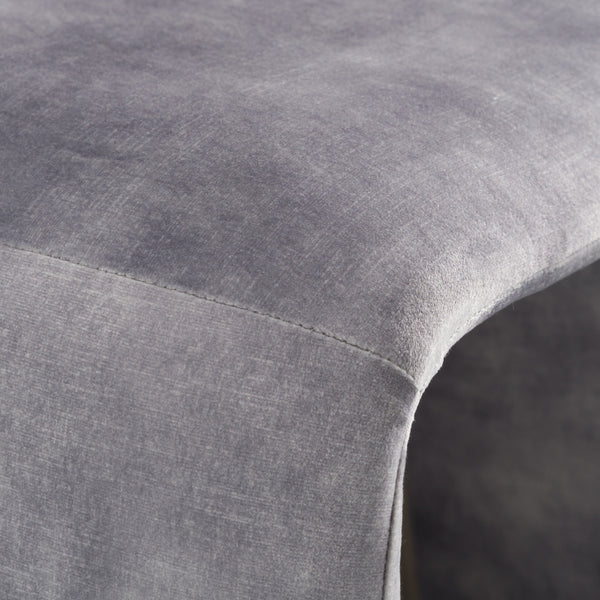 Bergman Modern Grey-Blue Velvet Dining Chair