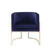 Modrest Betsy Modern Navy Blue Velvet & Gold Kids Chair Model VGZAS011-NVY-KDS-BLU-CH