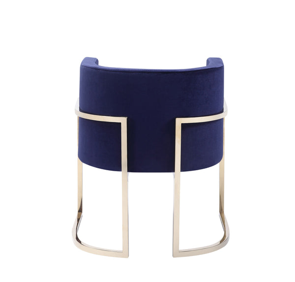 Modrest Betsy Modern Navy Blue Velvet & Gold Kids Chair Model VGZAS011-NVY-KDS-BLU-CH