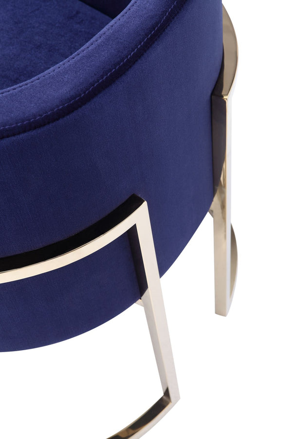 Modrest Betsy Modern Navy Blue Velvet & Gold Kids Chair Model VGZAS011-NVY-KDS-BLU-CH