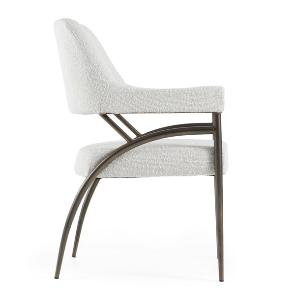 Modrest Betty Modern Off White Fabric & Bronze Dining Chair Model VGGA-6264CH-1-OFF