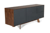 Modrest Weylyn Mid Century Charcoal Grey & Walnut Buffet Model VGMABH-374