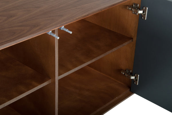 Modrest Weylyn Mid Century Charcoal Grey & Walnut Buffet Model VGMABH-374