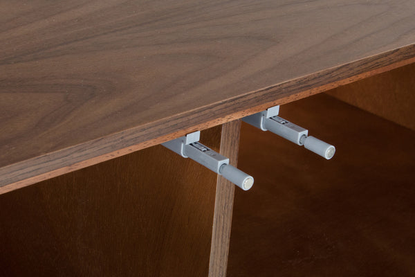 Modrest Weylyn Mid Century Charcoal Grey & Walnut Buffet Model VGMABH-374