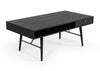 Modrest Billy Modern Black Oak & Gold Coffee Table Model VGDWJ5705
