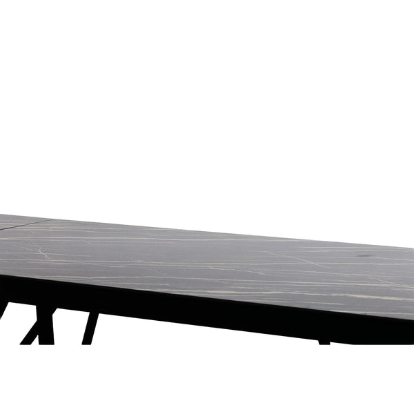 Modrest Bobby Modern Black Ceramic Extendable Dining Table Model VGYF-DT8936-BLK-DT