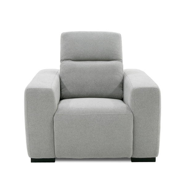 Divani Casa Bode Modern Grey Fabric Recliner Chair Model VGMB-R211-P1-CHR-M31