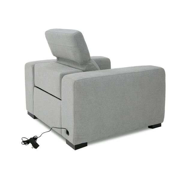 Divani Casa Bode Modern Grey Fabric Recliner Chair Model VGMB-R211-P1-CHR-M31