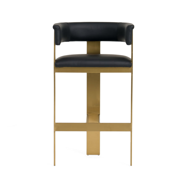 Modrest Boswell Modern Black & Matte Gold Barstool Model VGRH-RHS-BS-158-BLKGLD