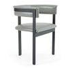 Boswell Modern Grey Faux Leather + Black Dining Chair