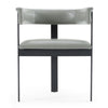 Boswell Modern Grey Faux Leather + Black Dining Chair