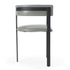 Boswell Modern Grey Faux Leather + Black Dining Chair