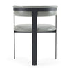 Boswell Modern Grey Faux Leather + Black Dining Chair