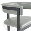Boswell Modern Grey Faux Leather + Black Dining Chair