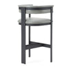 Modrest Boswell Modern Grey Faux Leather & Black Barstool Model VGRH-RHS-BS-158-GRYBLK