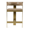 Modrest Boswell Modern Brown Faux Leather & Gold Counter Chair Model VGRH-RHS-CS-158-BRNGLD