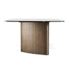 Modrest Bounty Modern White Ceramic & Antique Brass Dining Table Model VGFA-DT2015