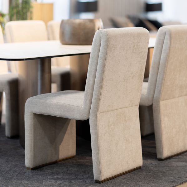 Modrest Bounty Modern Beige Fabric & Antique Brass Dining Chair (Set Of 2) Model VGFA-CH531-BGE