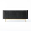 Modrest Bowie Mid Century Modern Black Oak & Brass Buffet Model VGDWJ9941