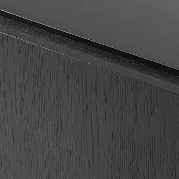 Bowie Mid-Century Modern Black Oak + Brass Buffet