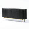 Bowie Mid-Century Modern Black Oak + Brass Buffet