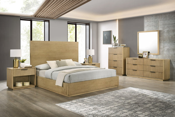 Nova Domus Santa Monica Modern Natural Oak Bed Model VGMABR-144-BED
