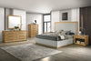 Eastern King Nova Domus Santa Barbara Modern Grey Fabric & Natural Bedroom Set Model VGMABR-152-SET-EK