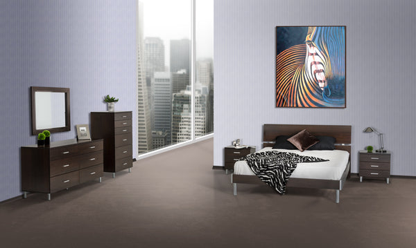 Queen Modrest Bravo Modern Wenge Bed Model VGDEBRAVO-BED-WGE-Q