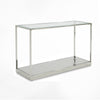 Braxton Contemporary Clear Wave Glass Console Table