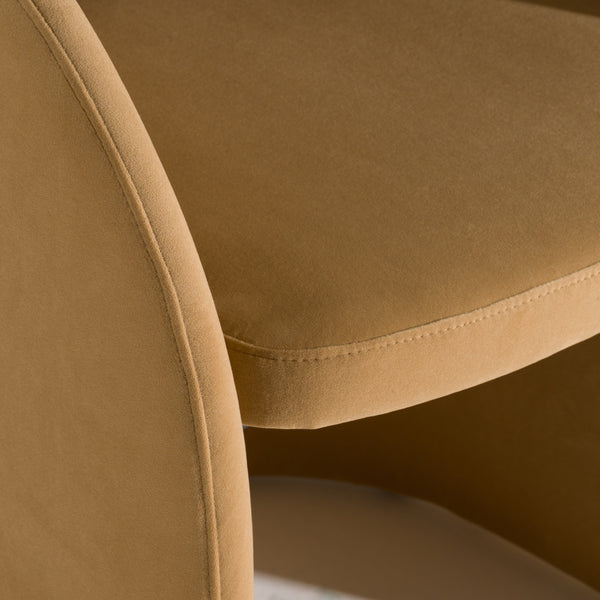 Brea Modern Tan Fabric Dining Chair