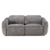 Brevig Modern Grey Fabric Sofa w/ 2 Recliners
