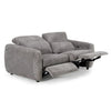 Brevig Modern Grey Fabric Sofa w/ 2 Recliners