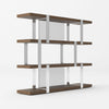 Modrest Brewer Modern Walnut Glass & Stainless Steel Bookshelf Model VGBBMQ2001SF-SHELF