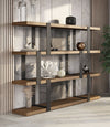 Modrest Brewer Modern Walnut & Black Bookshelf Model VGBBMQ2001SF-BLK
