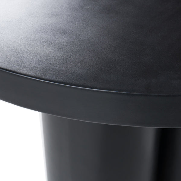 Modrest Bruni Modern Black Concrete Round Dining Table Model VGGR-623810-BLK