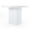 Bruni Modern White Concrete Round Dining Table