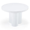 Modrest Bruni Modern White Concrete Round Dining Table Model VGGR-623810-WHT