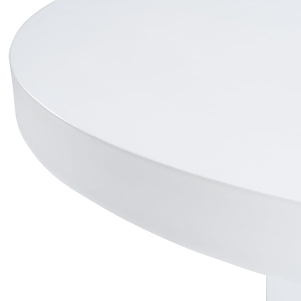 Bruni Modern White Concrete Round Dining Table