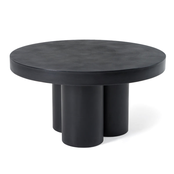 Modrest Bruni Modern Black Concrete Coffee Table Model VGGR-623840-BLK