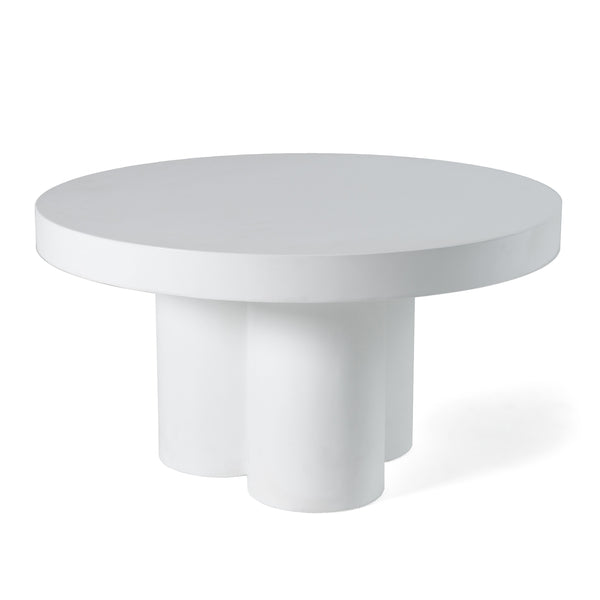Modrest Bruni Modern White Concrete Coffee Table Model VGGR-623840-WHT