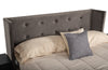 Nova Domus Bryan Modern Grey Velvet & Gold Bed Model VGMABR-82