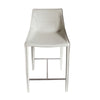 Modrest Halo Modern Ivory Saddle Leather Counter Stool Model VGYF-BS1113-I