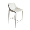 Modrest Halo Modern Ivory Saddle Leather Counter Stool Model VGYF-BS1113-I