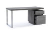 Modrest Carson Modern Grey Elm & Stainless Steel Office Desk Model VGVCBT-002-GRY
