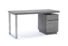 Modrest Carson Modern Grey Elm & Stainless Steel Office Desk Model VGVCBT-002-GRY